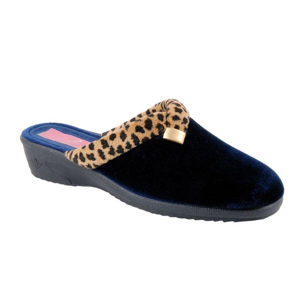Lunar Womens/Ladies Michelle Slippers / Navy